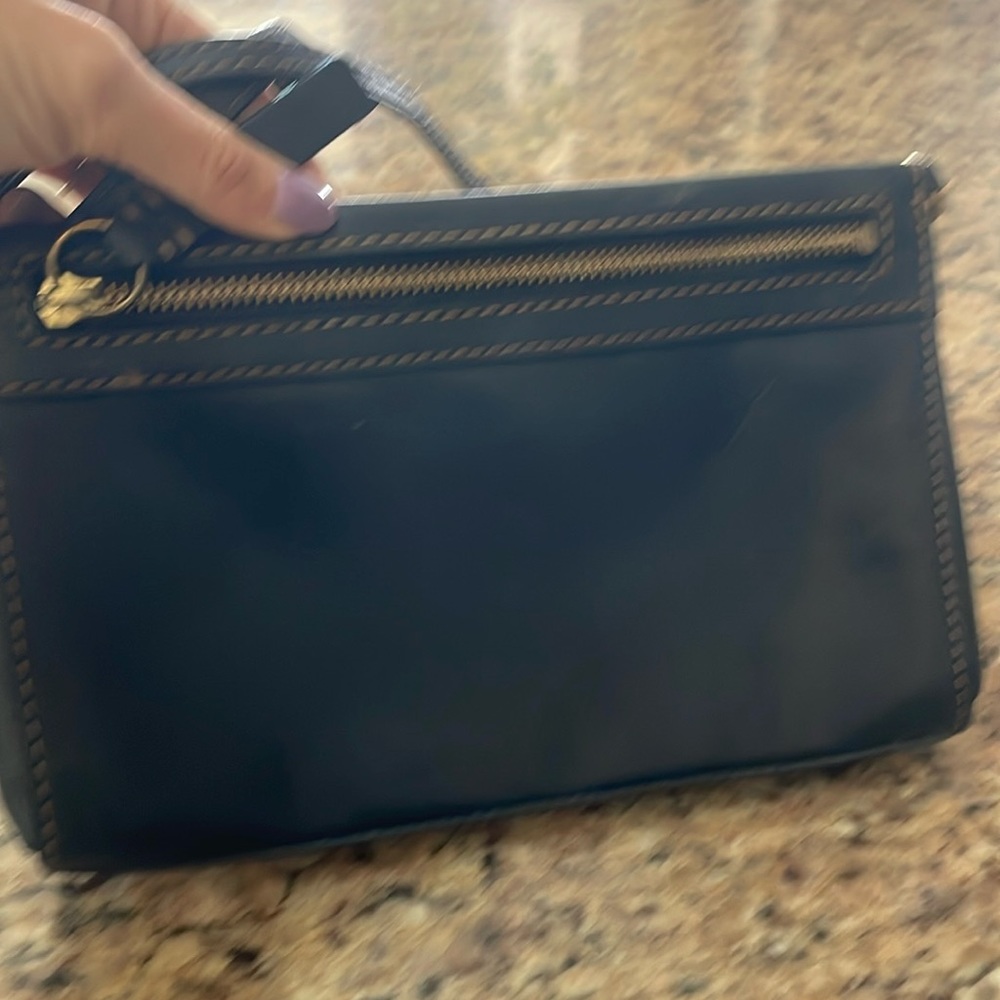 Frye black crossbody.